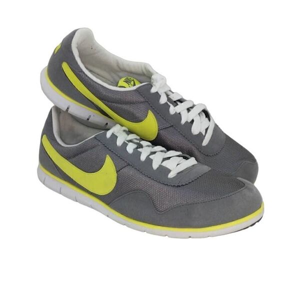 Nike Victoria NM Women's Pre-owned Two Tone Gray/Yellow Running Sneakers- sz. 11 - Picture 1 of 6